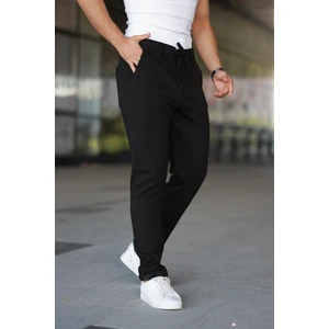 Erkek Siyah Jogger Pantolon – Bağcıklı Fermuarlı Cepli - 2534