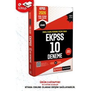 Pegem Akademi Yayıncılık 2026 Ekpss Engelli Kamu Personeli Seçme Sınavı Tamamı Çözümlü 10