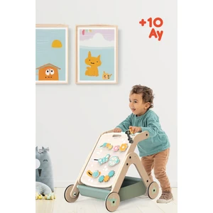 Trio | Yürüteç Yürüme Yardımcısı | Aktivite Masası Ahşap Chef Versiyonu