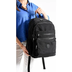 Bolsas 1095 Su Geçirmez Ithal Krinkıl Kumaş Laptop Bölmeli Okul ve Günlük Sırt Çantası Siyah