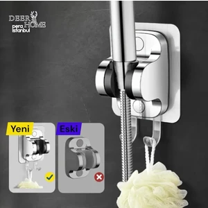 Yapışkanlı Duş Başlığı Tutucu , Ayarlanabilir Su Geçirmez Yapışkanlı Mafsal Metalize Krom