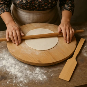 Ahşap Kayın Yufka Çevirgeç 45 cm