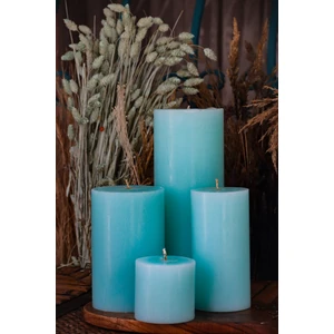 Respira Design Co. 4'lü Turkuaz Silindir Mum Seti