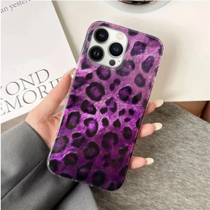 iPhone 15 Pro Max Uyumlu Leopar Desenli Zebana Luxe Silikon Kılıf
