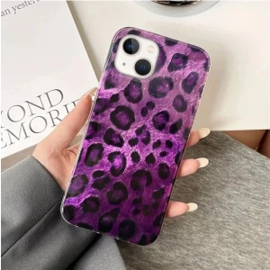 iPhone 13 Uyumlu Leopar Desenli Zebana Luxe Silikon Kılıf