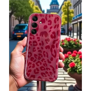 Samsung Galaxy S23 Fe Uyumlu Leopar Desenli Zebana Luxe Silikon Kılıf