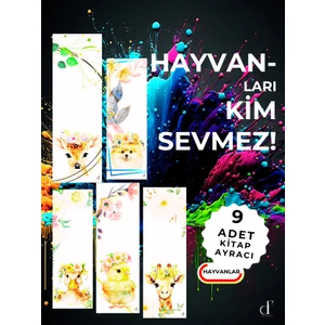 9'lu Kitap Ayracı Seti - Hayvanlar