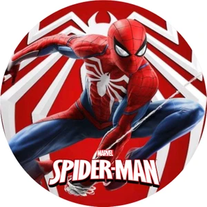 Deniz Parti Spiderman Yuvarlak Pasta Yenilebilir Resim Baskı 20 cm
