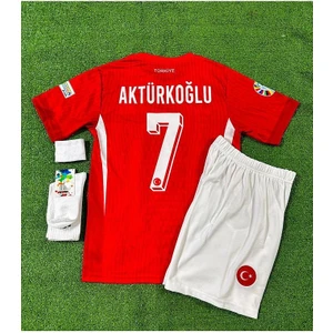Türkiye Euro 2024 Kerem Aktürkoğlu Çocuk Forması 4'lü Set (Red)