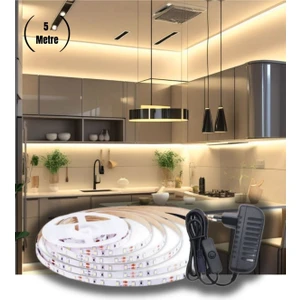 5 Metre Gün Işığı Şerit LED Işık Seti Butonlu Mutfak Tezgah Çalışma Masası Raf Işıkları SB-6556