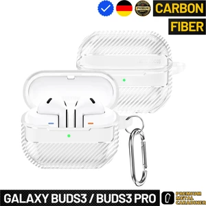 Samsung Galaxy Buds3 ve Buds3 Pro Uyumlu Karbon Fiber Hybrid Polymer Technology Kulaklık Kılıfı