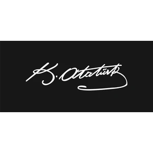 Atatürk Imza Sticker - Folyo Araba Motorsiklet Sticker