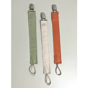 -Bebek - Emzik Askısı -Emzik Zinciri  - 3lü Set - Hediyelik - Yeşil - Turuncu - Vanilya