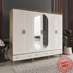 Soho 6 Kapaklı Aytaşı Gardırop Tamamı Mdf