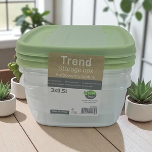 Kare Trend Saklama Kabı Seti 3 x 500 ml Setli