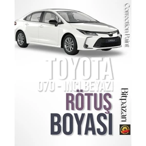 Toyota Corolla - 070 -  inci Beyaz Sedefli Otomobil Rötüş Boyası 25+25 ml. Çift Şişe