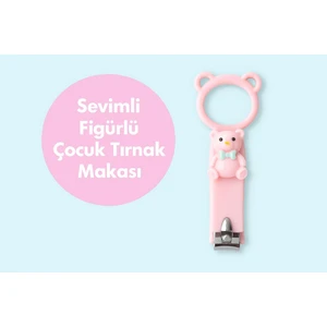 Sevimli Figürlü Çocuk Tırnak Makası - Renkli, Güvenli ve Eğlenceli  Bebek Tırnak Kesici
