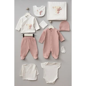 My Baby Kumsal % 100 Coton 10 Lu Hastane Çıkışı Yeni sarılan Ayıcık Desenli 10099