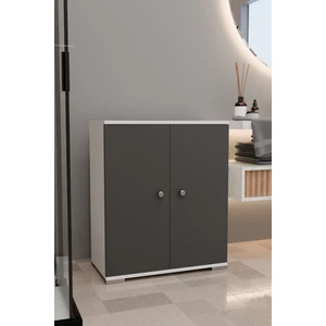 Şelale 3 Bölmeli Banyo Dolabı Deterjan Dolabı Banyo Rafı Antrasit