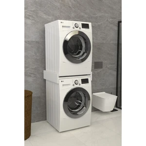 Solvo Banyo Dolabı Çamaşır ve Kurutma Makinesi Dolabı Beyaz
