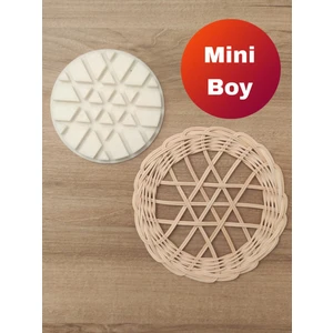 Petek Rattan Mini Boy Kalıp – 6 cm Çaplı Bambu Şablon - 2 mm Bambu ile Kullanılır