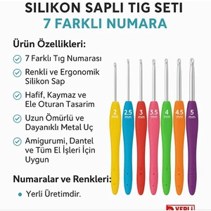 7 Li Silikon Sağlı Tığ Seti (2-2.5-3-3.5-4-4.5-5 Mm)