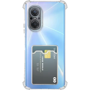 Caseworld Huawei Nova 9 Se Kapak ile Uyumlu Kamera Korumalı Kartlıklı Darbe Emici Özellikli Şeffaf Silikon Kılıf
