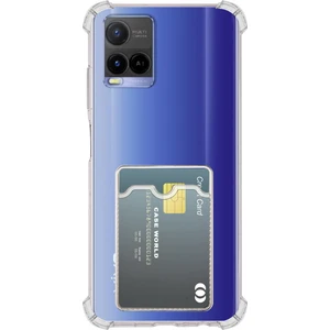 Caseworld Vivo Y33S Kapak ile Uyumlu Kamera Korumalı Kartlıklı Darbe Emici Özellikli Şeffaf Silikon Kılıf
