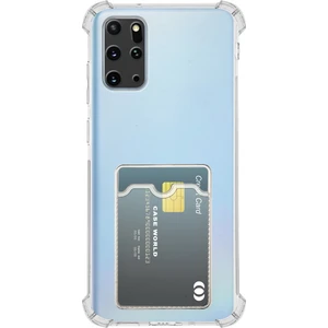 Caseworld Samsung S20 Plus Kapak ile Uyumlu Kamera Korumalı Kartlıklı Darbe Emici Özellikli Şeffaf Silikon Kılıf