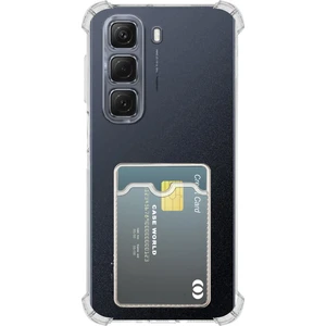 Caseworld Infinix Hot 50 Kapak ile Uyumlu Kamera Korumalı Kartlıklı Darbe Emici Özellikli Şeffaf Silikon Kılıf