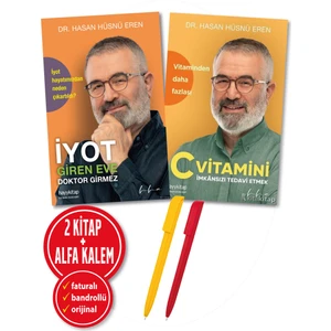 Alfa Kalem+ Hasan Hüsnü Eren 2 Kitap Sağlık Yeni Iyot Giren Eve Doktor+C Vitamini, Imkansızı Tedavi