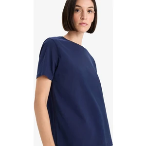 Regular Fit Bisiklet Yaka Basic Düz Penye Kısa Kollu Tişört W9584AZ25AU