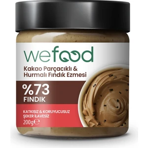  Wefood Kakao Parçacıklı Hurmalı Fındık Ezmesi 200 gr 8683347035069