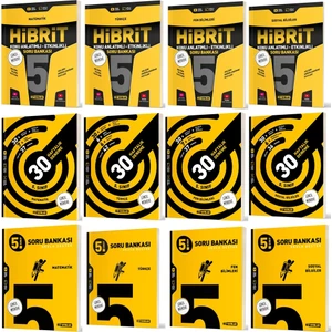 Hız Yayınları 2025 5. Sınıf Matematik + Türkçe + Fen + Sosyal Haftalık Deneme + Hibrit + Soru Seti 12 Kitap