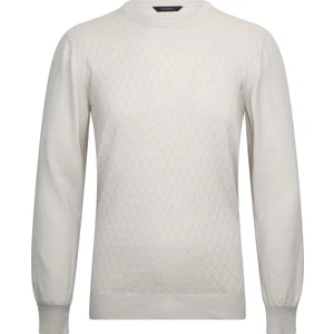 Bej Regular Fit Jakarlı Bisiklet Yaka Yünlü Triko Kazak