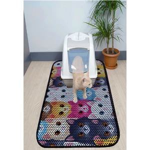 Aktunç Xxl Büyük Boy Elekli Tuvalet Önü Desenli Kedi Kumu Paspası 60X120 cm