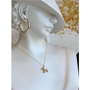 Kadın Balon Köpek Modern Çelik Kolye