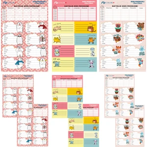 Renkli Ders Programlı Okul Etiketi Seti 9 Sayfa 81 Etiket