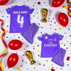 Bite Nose Sergio Ramos Real Madrid Şortluçocukt-Shirthalı Saha Forması