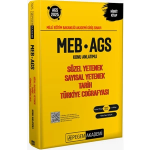 Pegem Akademi Yayıncılık Pegem Akademi 2025 MEB  -  AGS Konu Anlatımlı Sözel Sayısal Yetenek Tarih Türkiye Coğrafyası