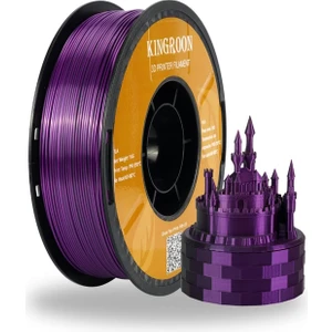 Çift Renk Silk Pla Filament - Siyah, Mor - 1.75MM - 1kg