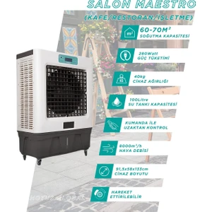 Salon Maestro Evaporatif Hava Soğutucu Sulu Klima