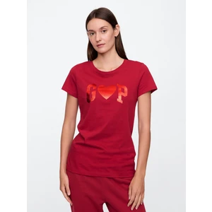 Kadın Bordo Gap Logo T-Shirt