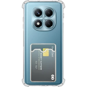 Kzy Xiaomi Redmi Note 14 Pro Plus Kapak ile Uyumlu Kamera Korumalı Kartlıklı Darbe Emici Özellikli Şeffaf Silikon Kılıf