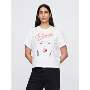 Kadın Beyaz Organik Pamuk Grafik T-Shirt