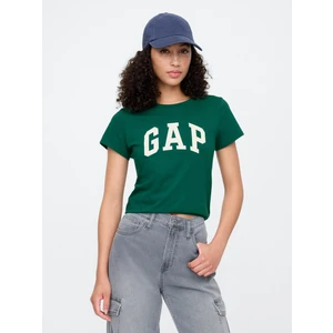 Kadın Koyu Yeşil Gap Logo T-Shirt