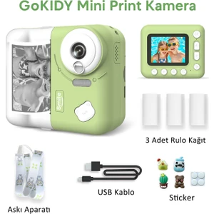 Anında Baskı Yapabilen Dijital Çocuk Kamerası – 1080P, Hd Ekran, Selfie ve Müzik Özellikli
