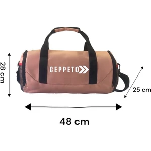 Unisex, Askılı, Seyahat, Günlük, Fitness  Silindir Spor Çantası ve Ayakkabı Filesi