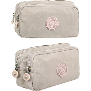 Unisex Krinkıl Kumaş Kalemlik – Su Geçirmez, Dayanıklı, Çift Bölmeli, Çok Gözlü Kalem Kutusu | Okul ve Ofis Kullanımı Için Hafif ve Geniş Iç Hacimli Tasarım