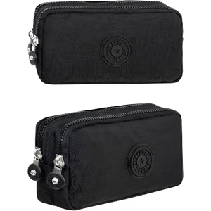 Unisex Krinkıl Kumaş Kalemlik – Su Geçirmez, Dayanıklı, Çift Bölmeli, Çok Gözlü Kalem Kutusu | Okul ve Ofis Kullanımı Için Hafif ve Geniş Iç Hacimli Tasarım